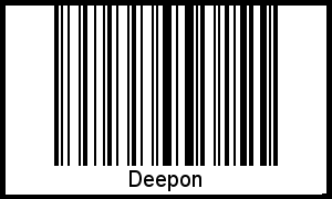 Der Voname Deepon als Barcode und QR-Code