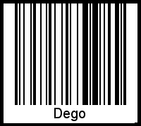 Interpretation von Dego als Barcode