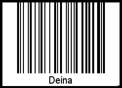 Der Voname Deina als Barcode und QR-Code
