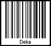 Deka als Barcode und QR-Code