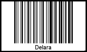 Der Voname Delara als Barcode und QR-Code