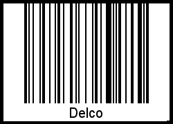 Delco als Barcode und QR-Code