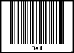 Barcode des Vornamen Delil
