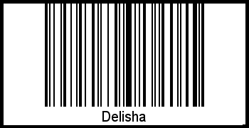 Delisha als Barcode und QR-Code
