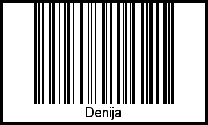 Denija als Barcode und QR-Code