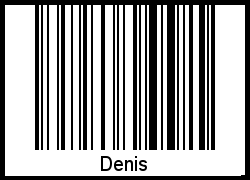 Denis als Barcode und QR-Code