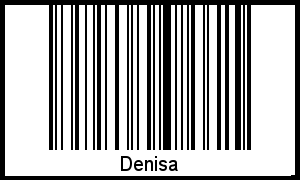 Der Voname Denisa als Barcode und QR-Code