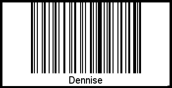 Interpretation von Dennise als Barcode