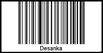 Der Voname Desanka als Barcode und QR-Code