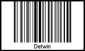 Barcode des Vornamen Detwin