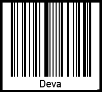 Barcode des Vornamen Deva