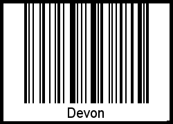 Interpretation von Devon als Barcode