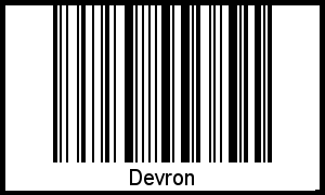 Barcode des Vornamen Devron