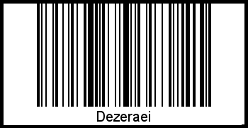 Der Voname Dezeraei als Barcode und QR-Code