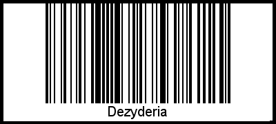 Der Voname Dezyderia als Barcode und QR-Code