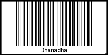 Barcode des Vornamen Dhanadha