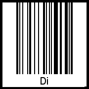 Barcode des Vornamen Di