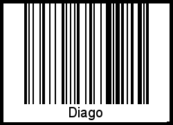 Barcode des Vornamen Diago