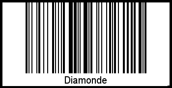 Barcode des Vornamen Diamonde