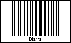 Der Voname Diarra als Barcode und QR-Code