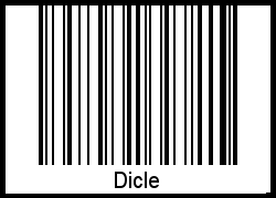 Der Voname Dicle als Barcode und QR-Code