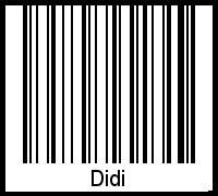 Der Voname Didi als Barcode und QR-Code
