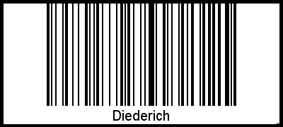 Barcode des Vornamen Diederich