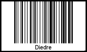 Der Voname Diedre als Barcode und QR-Code