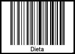 Dieta als Barcode und QR-Code