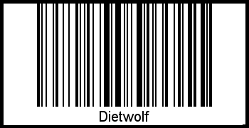 Interpretation von Dietwolf als Barcode