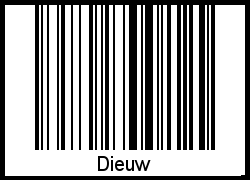 Barcode des Vornamen Dieuw