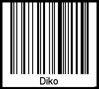 Interpretation von Diko als Barcode
