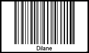 Barcode des Vornamen Dilane