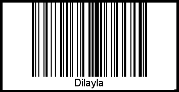Der Voname Dilayla als Barcode und QR-Code