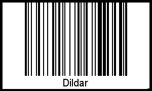 Barcode des Vornamen Dildar