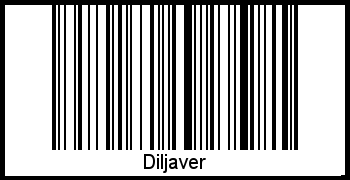 Der Voname Diljaver als Barcode und QR-Code