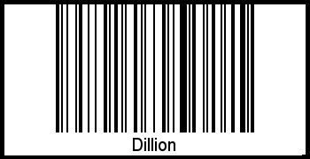 Barcode des Vornamen Dillion