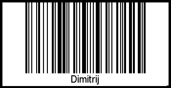 Der Voname Dimitrij als Barcode und QR-Code