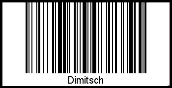 Barcode des Vornamen Dimitsch
