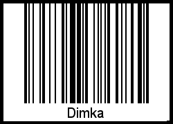 Dimka als Barcode und QR-Code