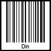 Barcode-Foto von Din