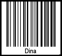 Barcode des Vornamen Dina
