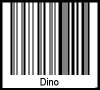 Dino als Barcode und QR-Code