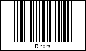 Barcode des Vornamen Dinora