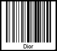 Dior als Barcode und QR-Code