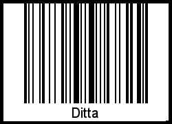 Barcode des Vornamen Ditta