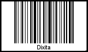 Barcode des Vornamen Dixita