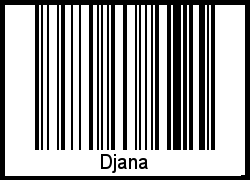 Interpretation von Djana als Barcode