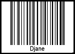 Barcode des Vornamen Djane