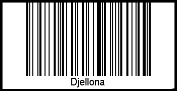 Djellona als Barcode und QR-Code